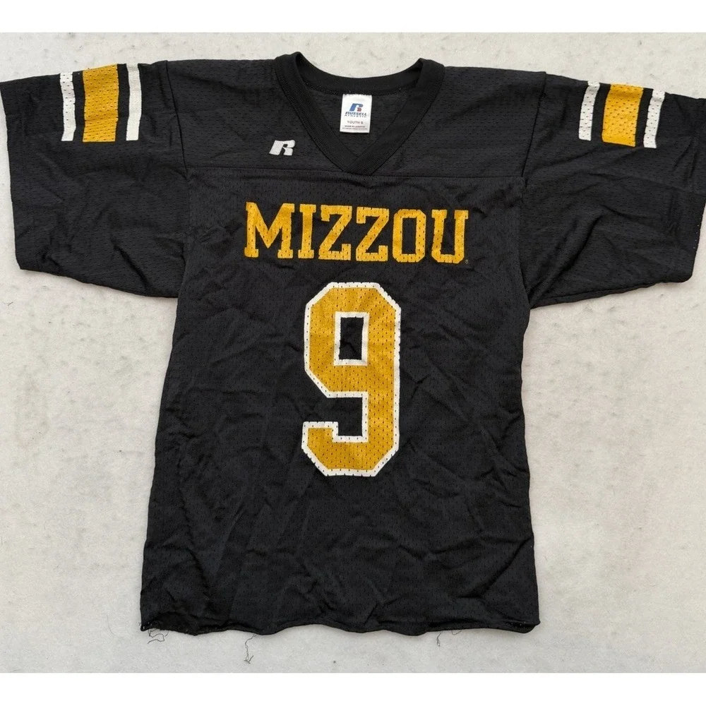 Vintage Missouri Tigers Football Jersey Youth‎ Small #9 Mesh